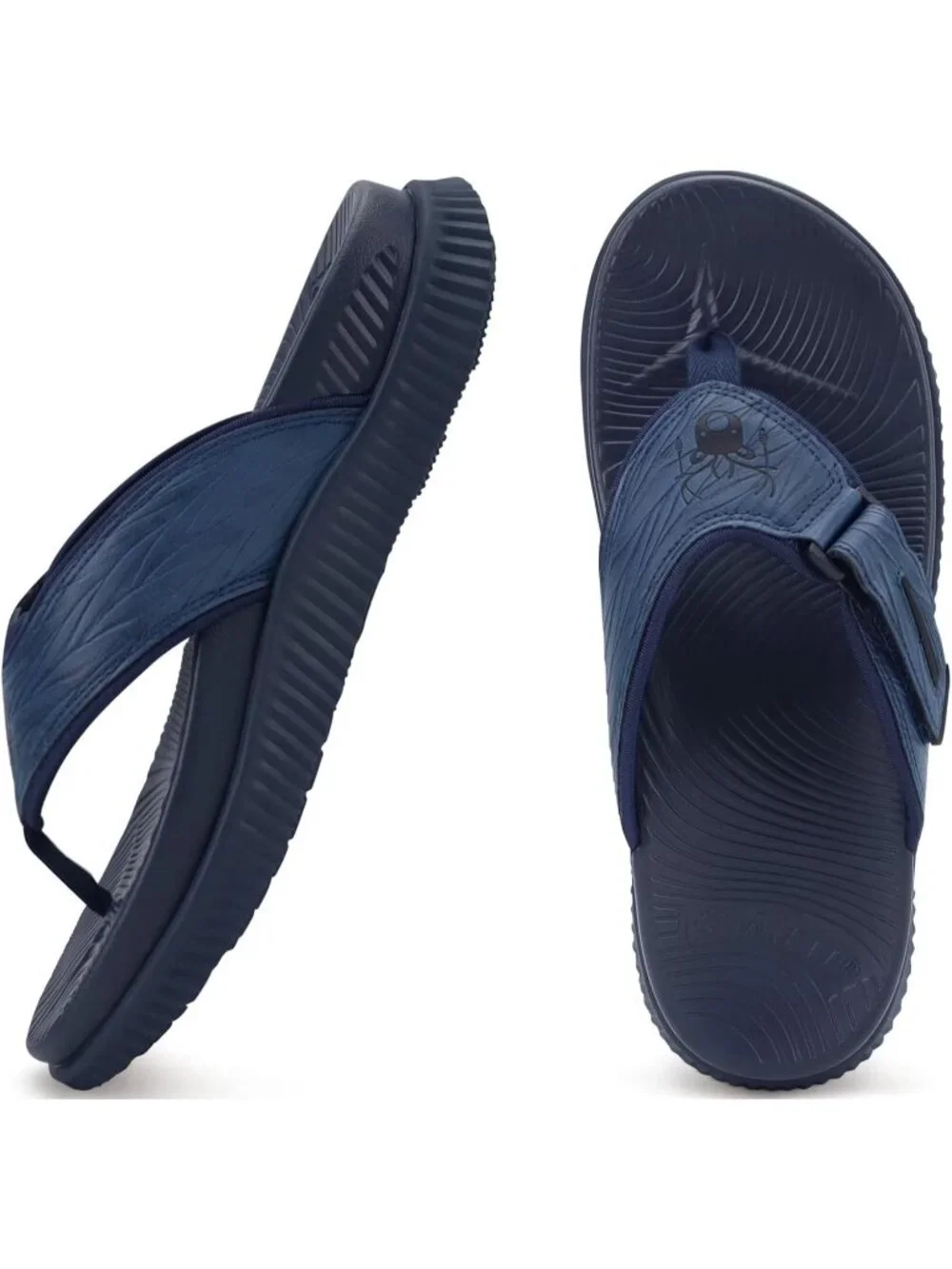 Men's Blue Orthotic Cushion Flip Flops Athletic Recovery Foam Walking Sandals